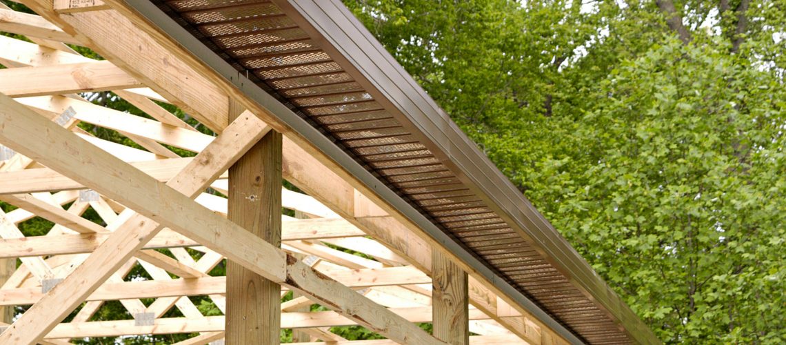 Pole barn, construction, building, frame, contractors, site, constructing, wood, eaves, eave, gutter